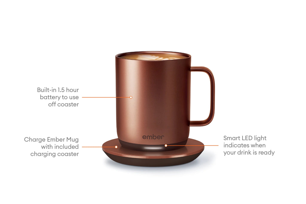 10 oz Copper App Controlled Heated Coffee Mug U906