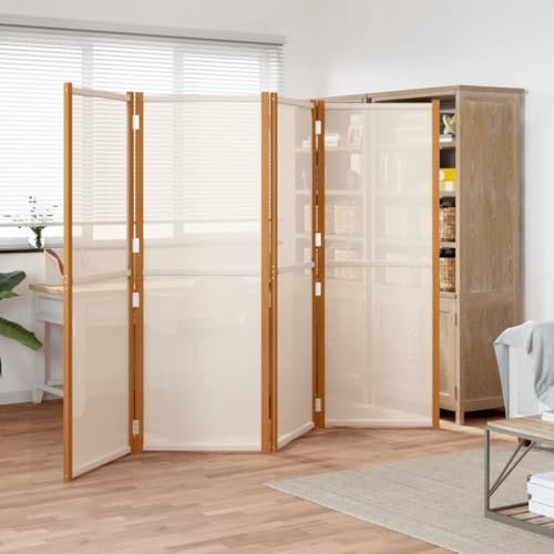 Cream White Acacia Wood Room Divider C2702
