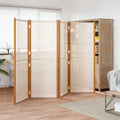 Cream White Acacia Wood Room Divider C2702