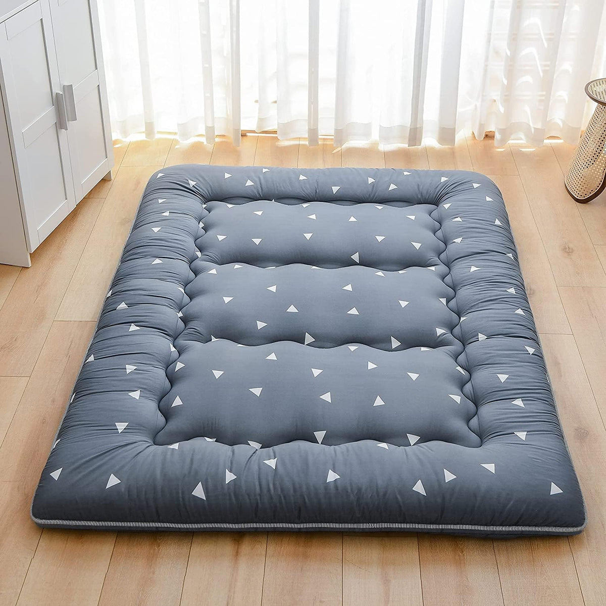 Japanese Floor Mattress Foldable Roll Up with Washable Cover K490