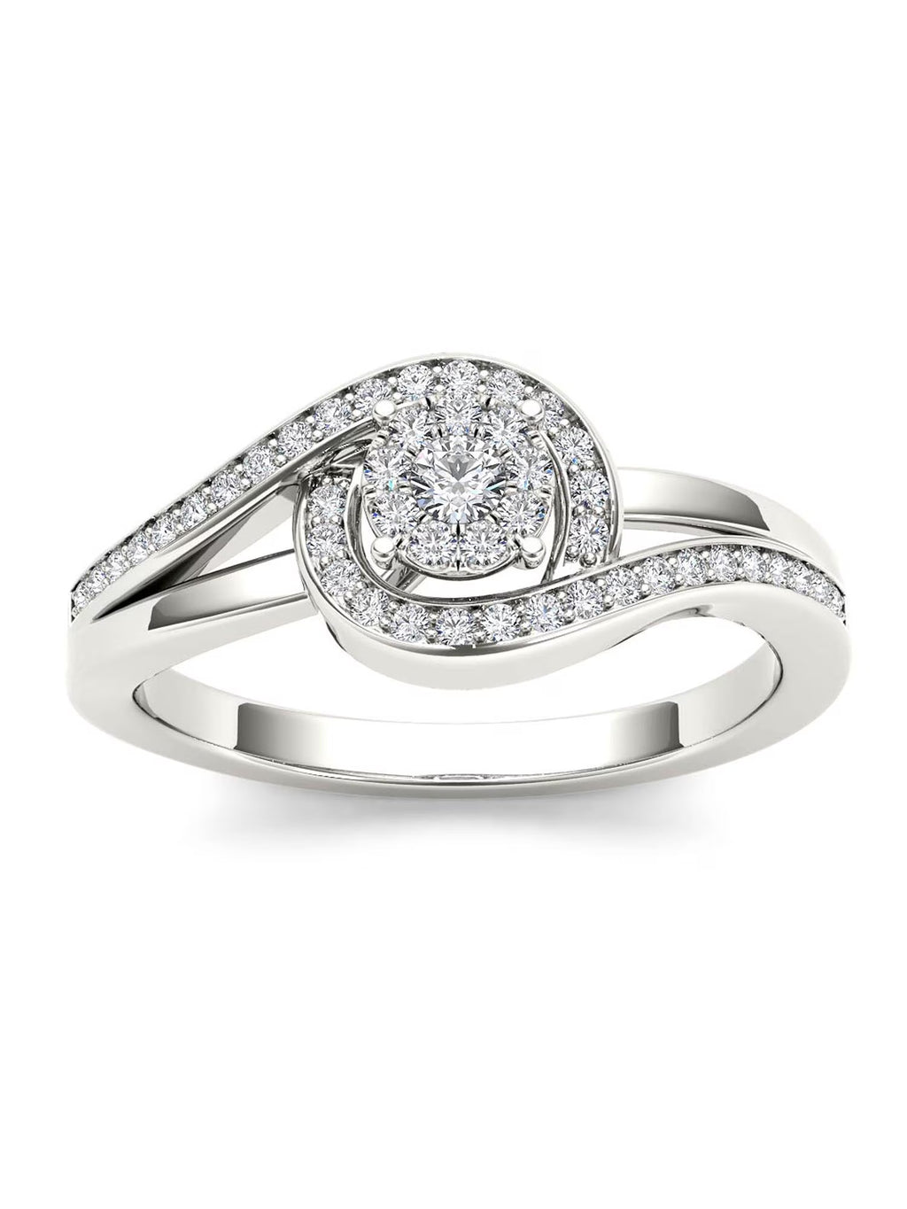 1/5Ct TDW Diamond 10K White Gold Engagement Ring X902344