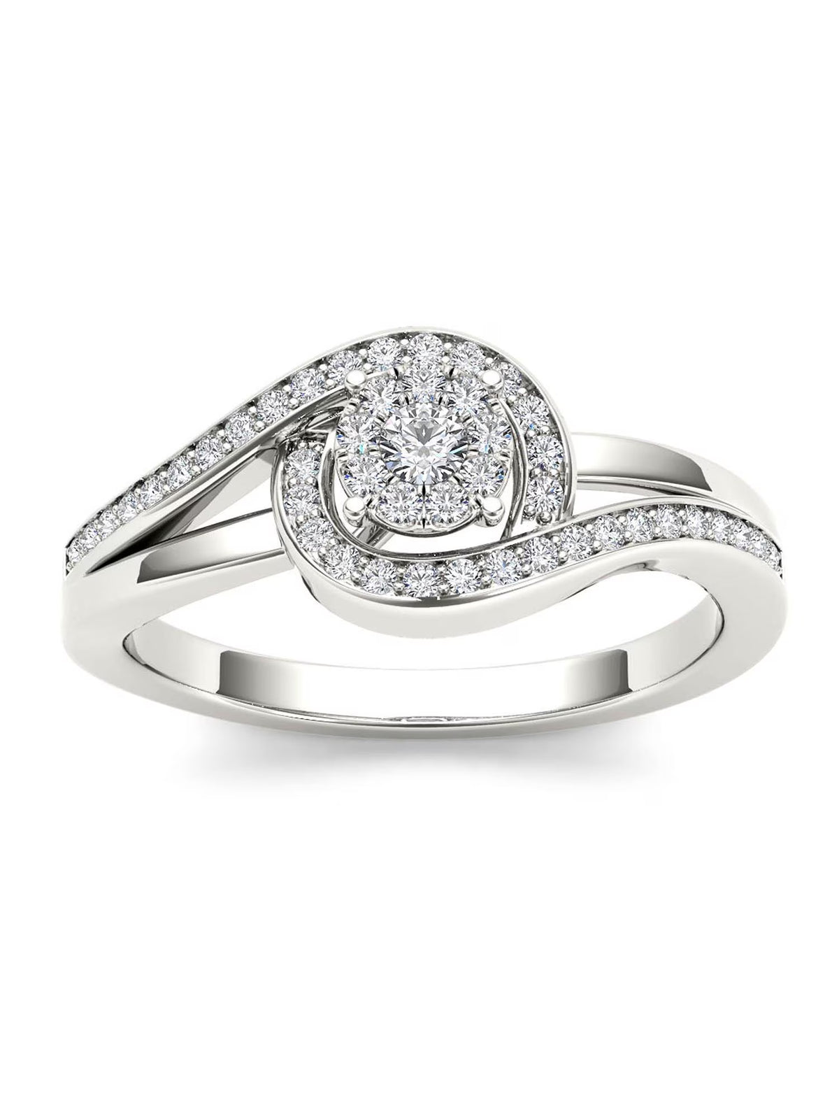 1/5Ct TDW Diamond 10K White Gold Engagement Ring X902344