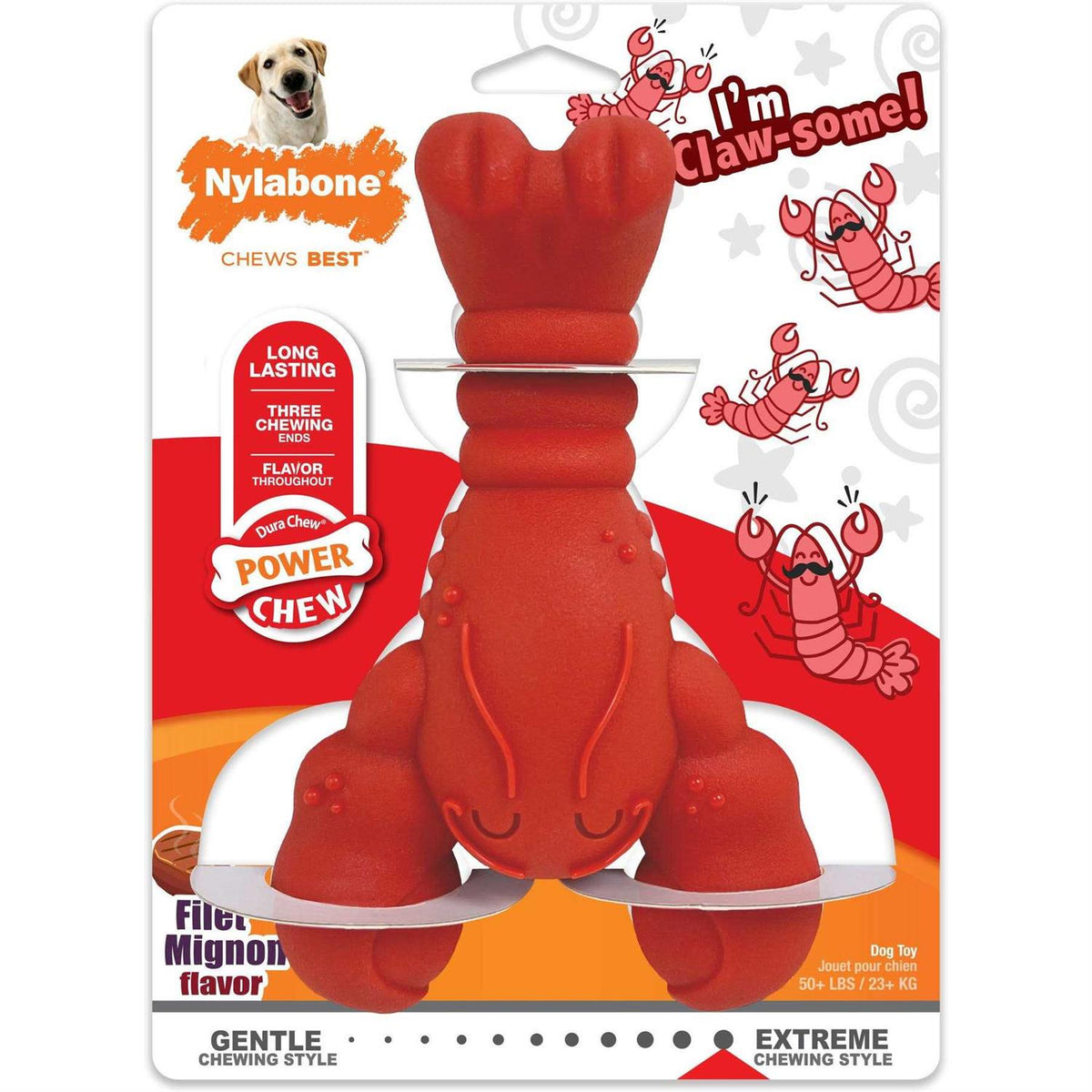 Power Chew Lobster Dog Toy L360