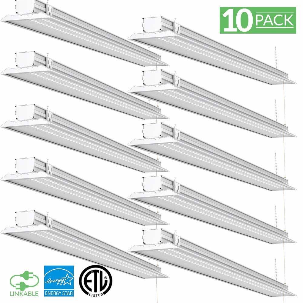 10 Pack Flat LED Shop Light Fixture 40W 5000K Daylight C2327