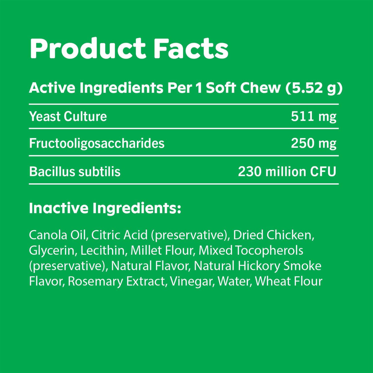 Probiotics Digestive Health Chicken Flavor Dog Supplements T13421