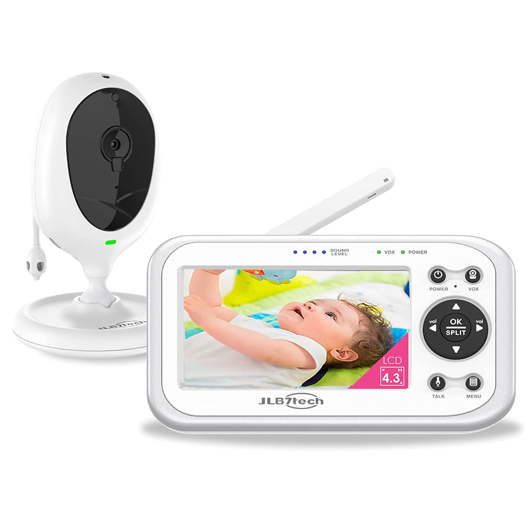 4.3 Split Screen Video Baby Monitor with 2 Cameras and Audio, Night Vision, Two-Way Talk Z114