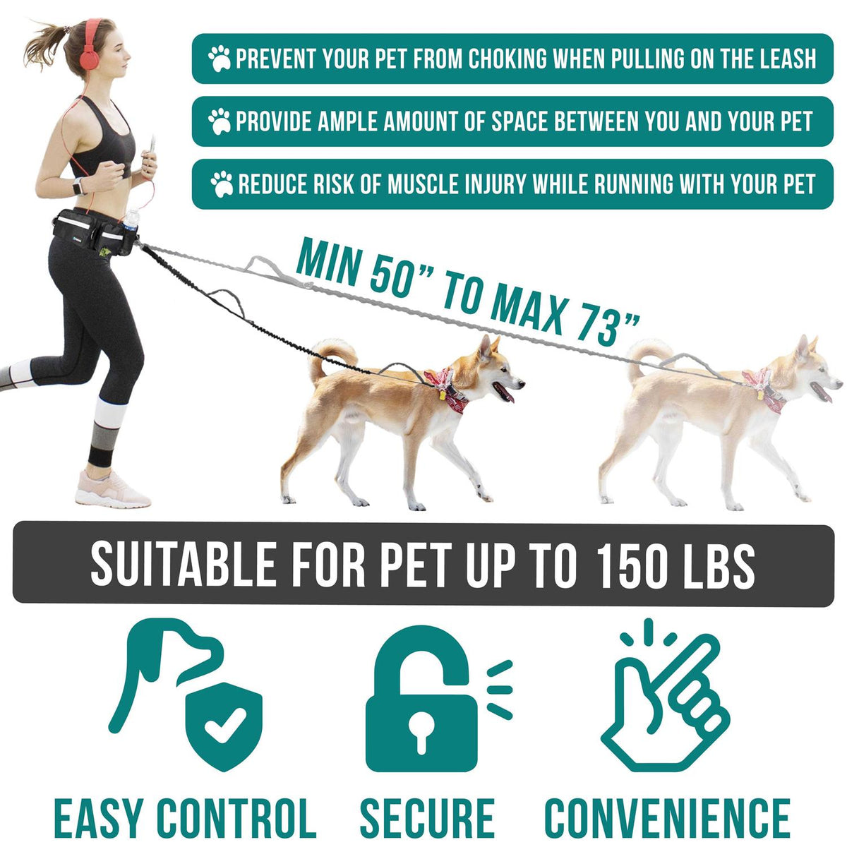Hands Free Dog Leash Belt Bag S476