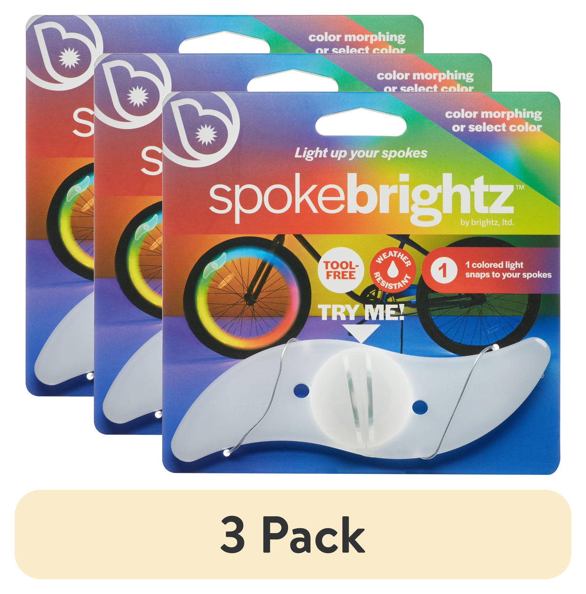 (3 pack) Color Morphing LED Bicycle Spoke Light G830840