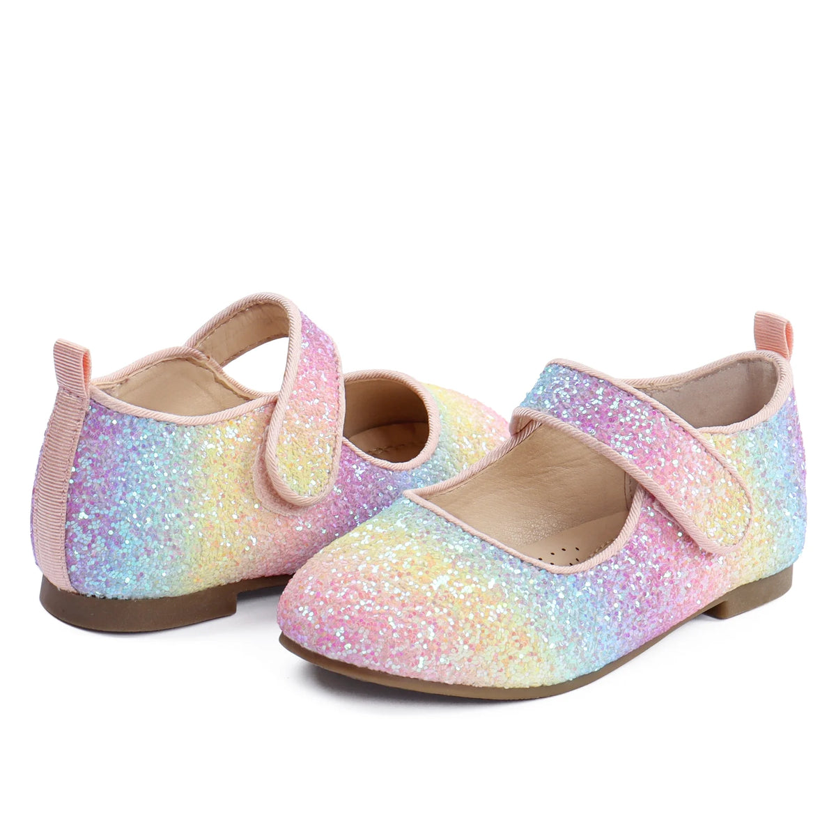 Colorful Glitter Mary Jane Ballet Flats N5692