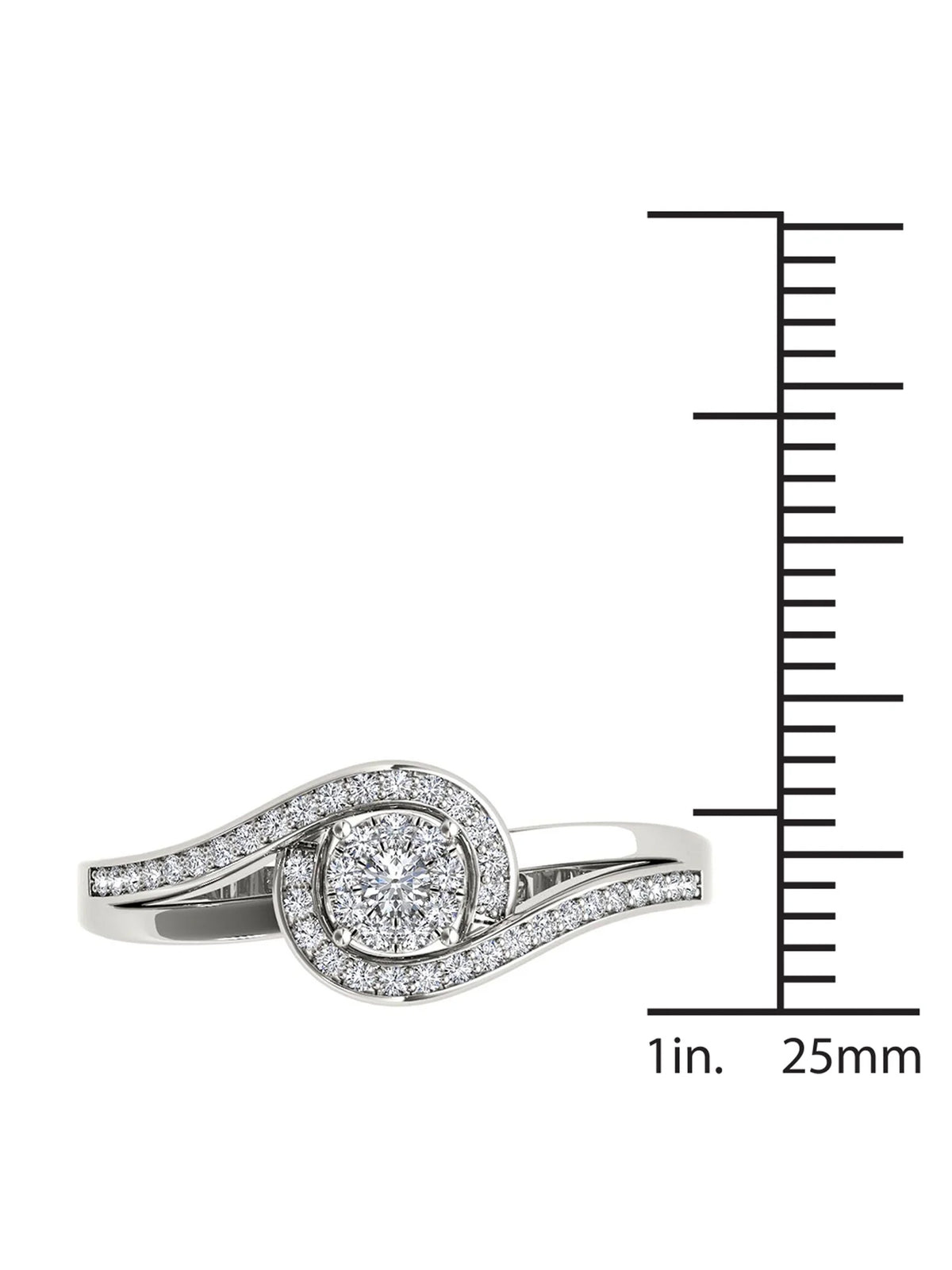 1/5Ct TDW Diamond 10K White Gold Engagement Ring X902344