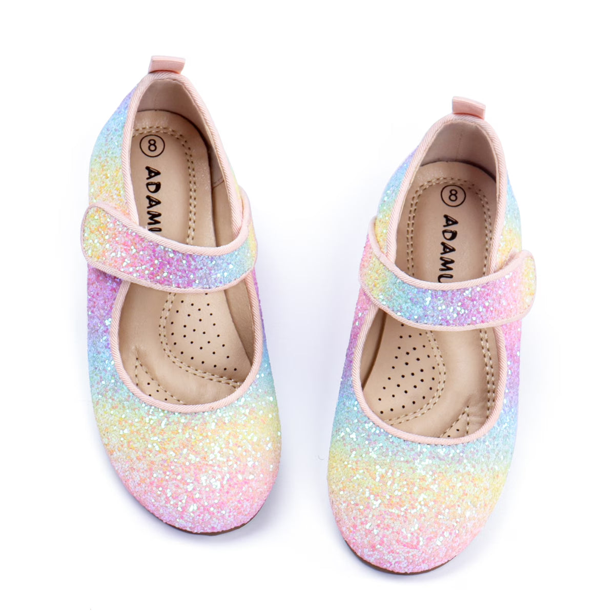 Colorful Glitter Mary Jane Ballet Flats N5692