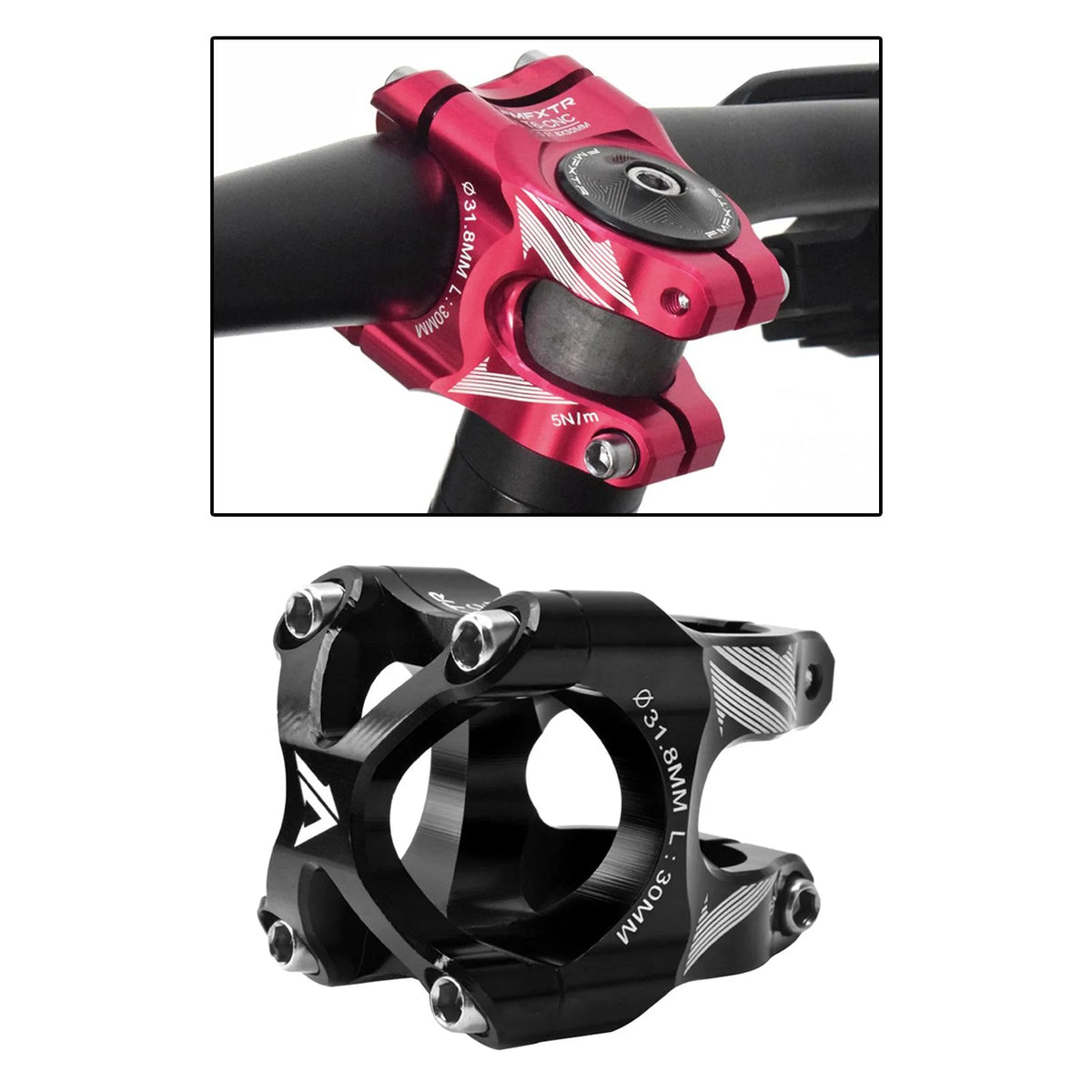 31.8mm 28.6mm 1-1/8 Riser Stem Replacement Handle Bar Bridge black X60197