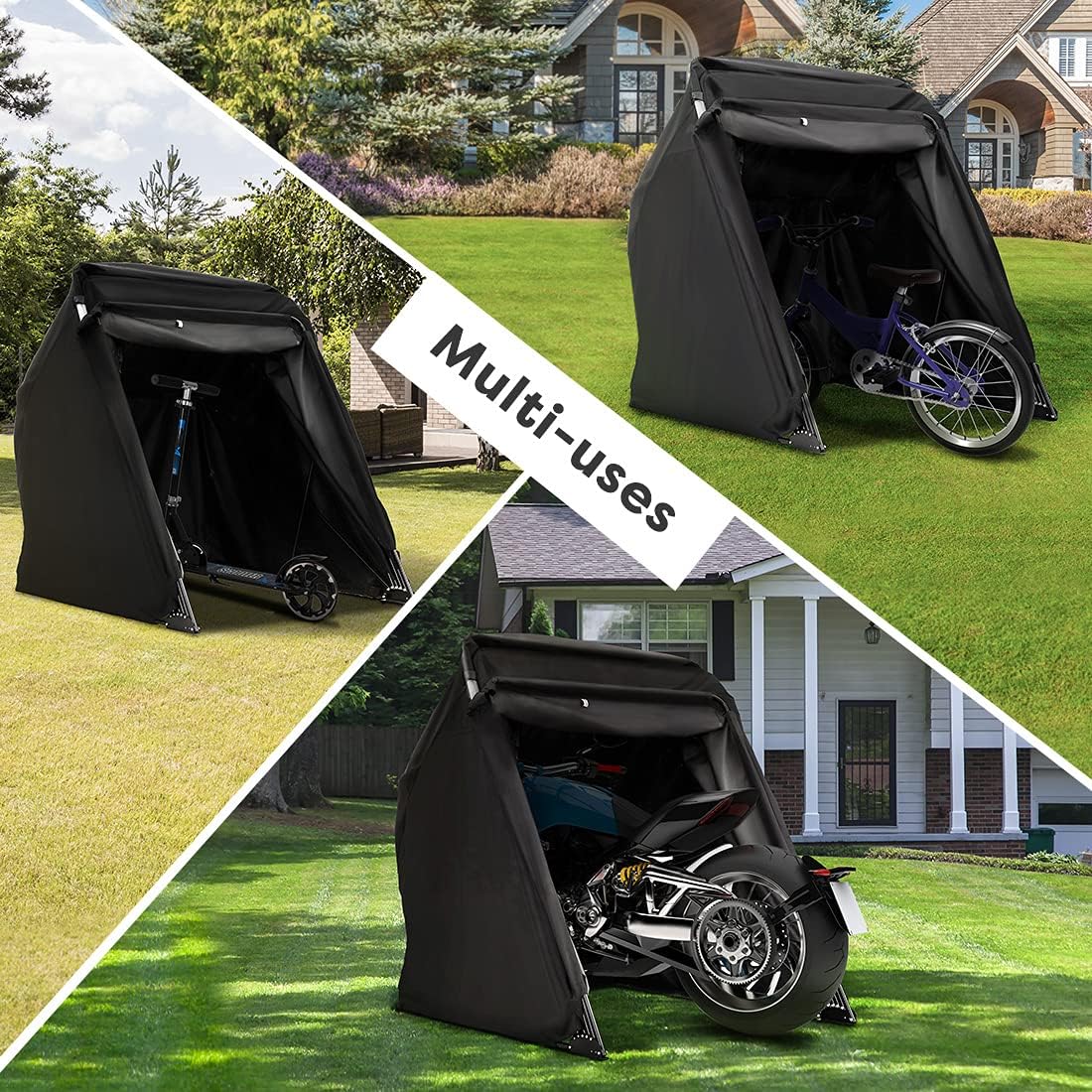 Large Size Motorcycle Shelter Shed Cover with Carry Bag K62319