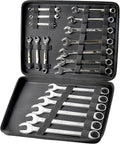 19 Combination Ratchet Wrenches Tool Storage Holder Bag U3628