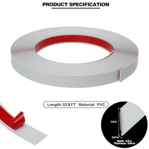 9.8Ft Peel and Stick Flexible Waterproof Wall Trim Silver C916696