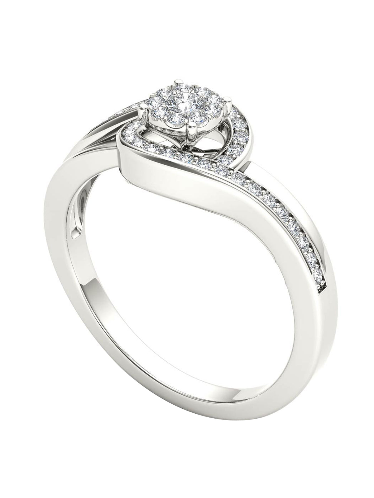 1/5Ct TDW Diamond 10K White Gold Engagement Ring X902344