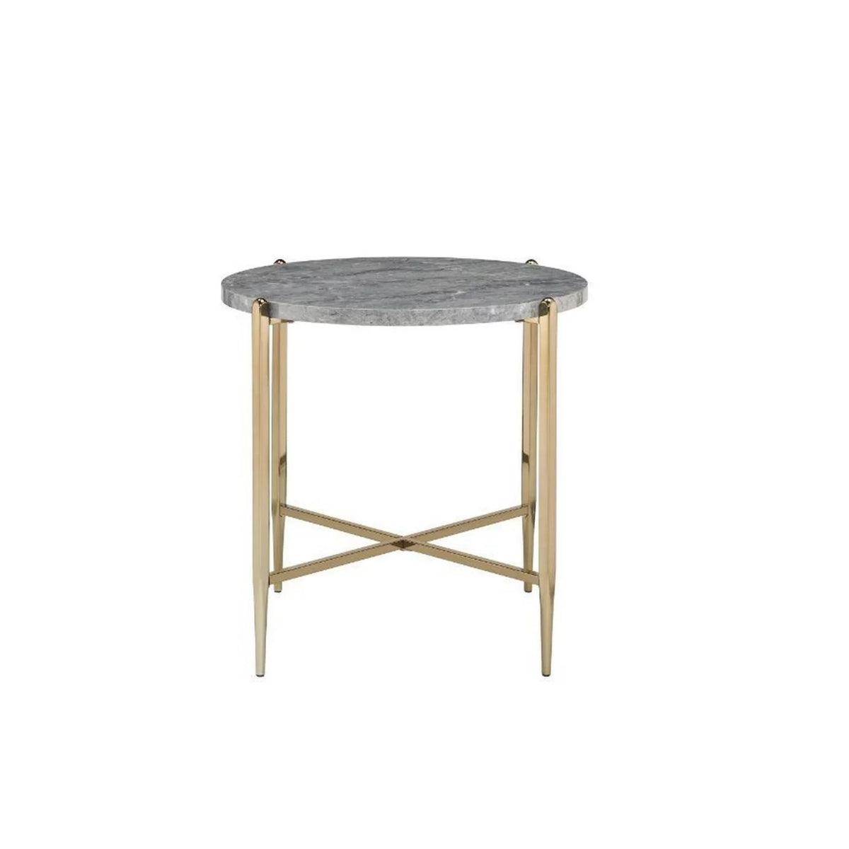 Oval Marble Top End Table M2813