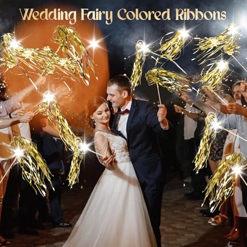100 PCS Light Up Wedding Wands LED Tinsel Streamers H496030