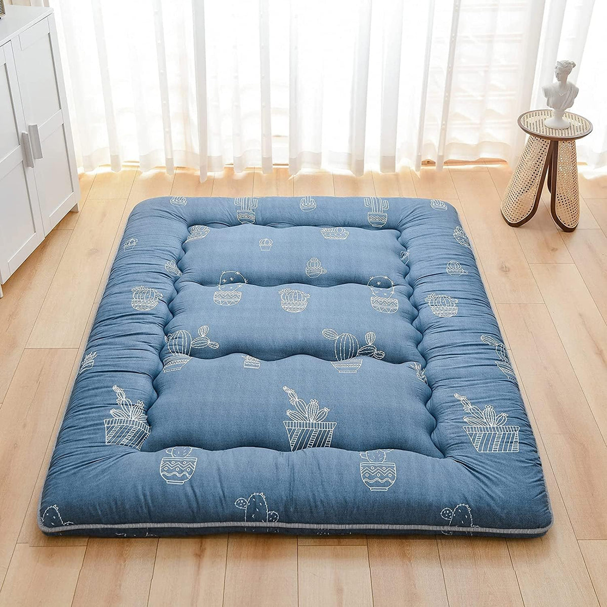 Japanese Floor Mattress Foldable Roll Up with Washable Cover K490