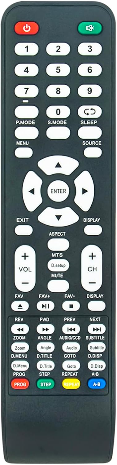 Replacement Remote Control for LED DVD HDTV U855349