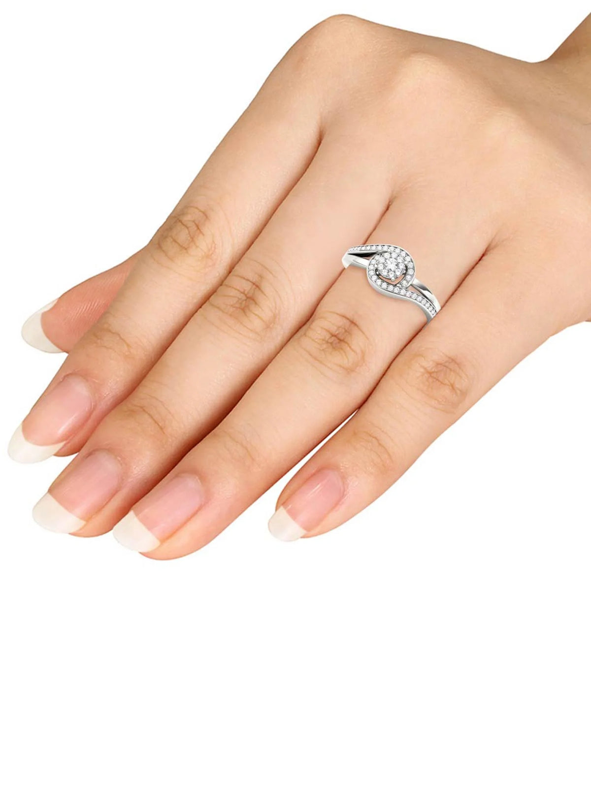 1/5Ct TDW Diamond 10K White Gold Engagement Ring X902344