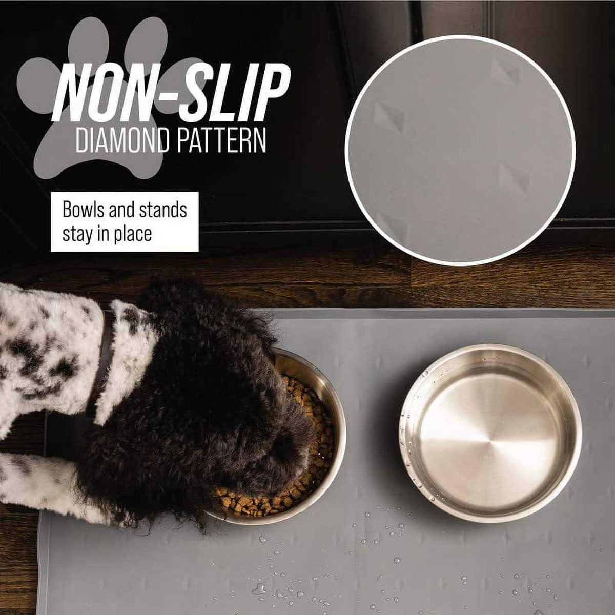 Splash Mat Dog Food Mat with Tall Lip P89284