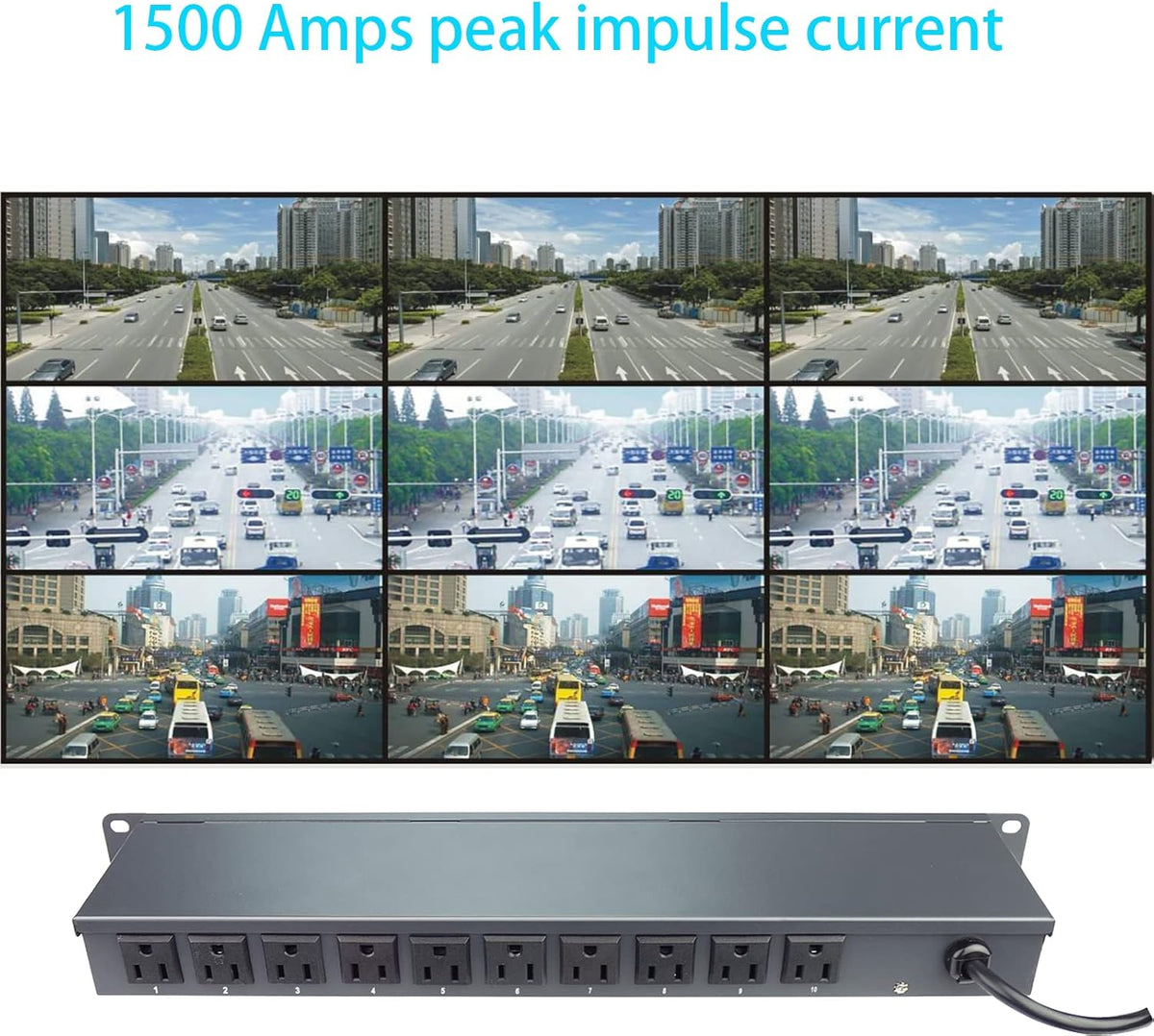 10 Outlet 1U Full Metal PDU Power Strip with Rackmount, Pack of 2 K909144