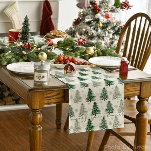 Green Christmas Table Runner 13x72 Inch H732205