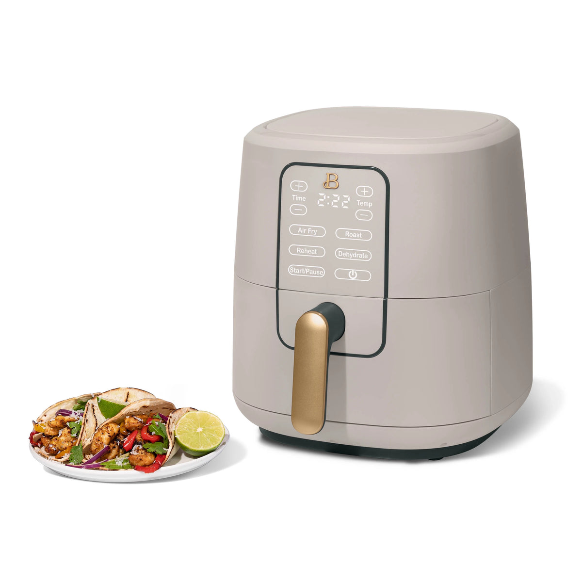 6 Qt Air Fryer with Touch-Activated Display, Porcini Taupe E976030