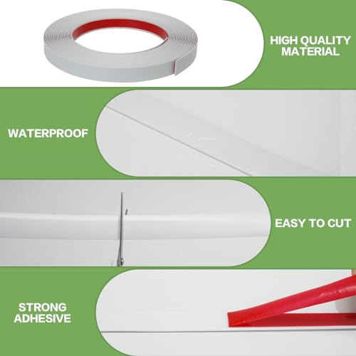 9.8Ft Peel and Stick Flexible Waterproof Wall Trim Silver C916696