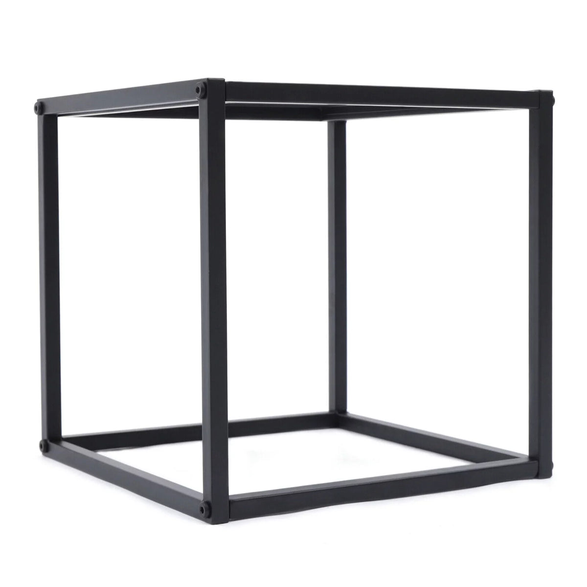 Square Coffee Table End Table Metal Side Table Matt Black Y9535