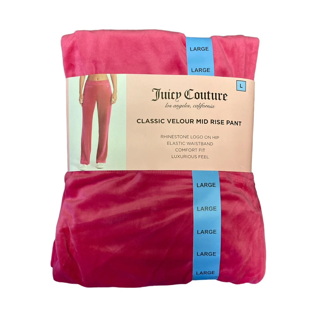 Vixen Pink Velour Track Pant D2273