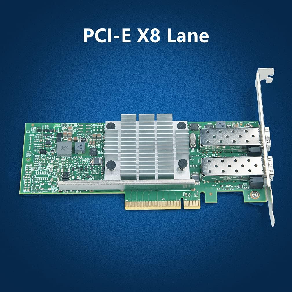 10Gb SFP+ PCI-E Network Card NIC, Dual SFP+ Port, PCI Express X8, Pack of 2 S492