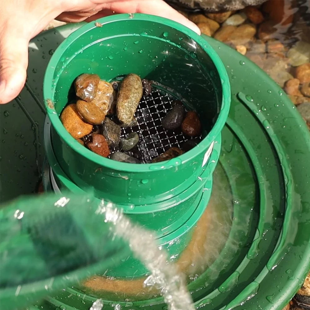 14pc Portable Gold Panning Kit with Backpack and Sluice Box J2277