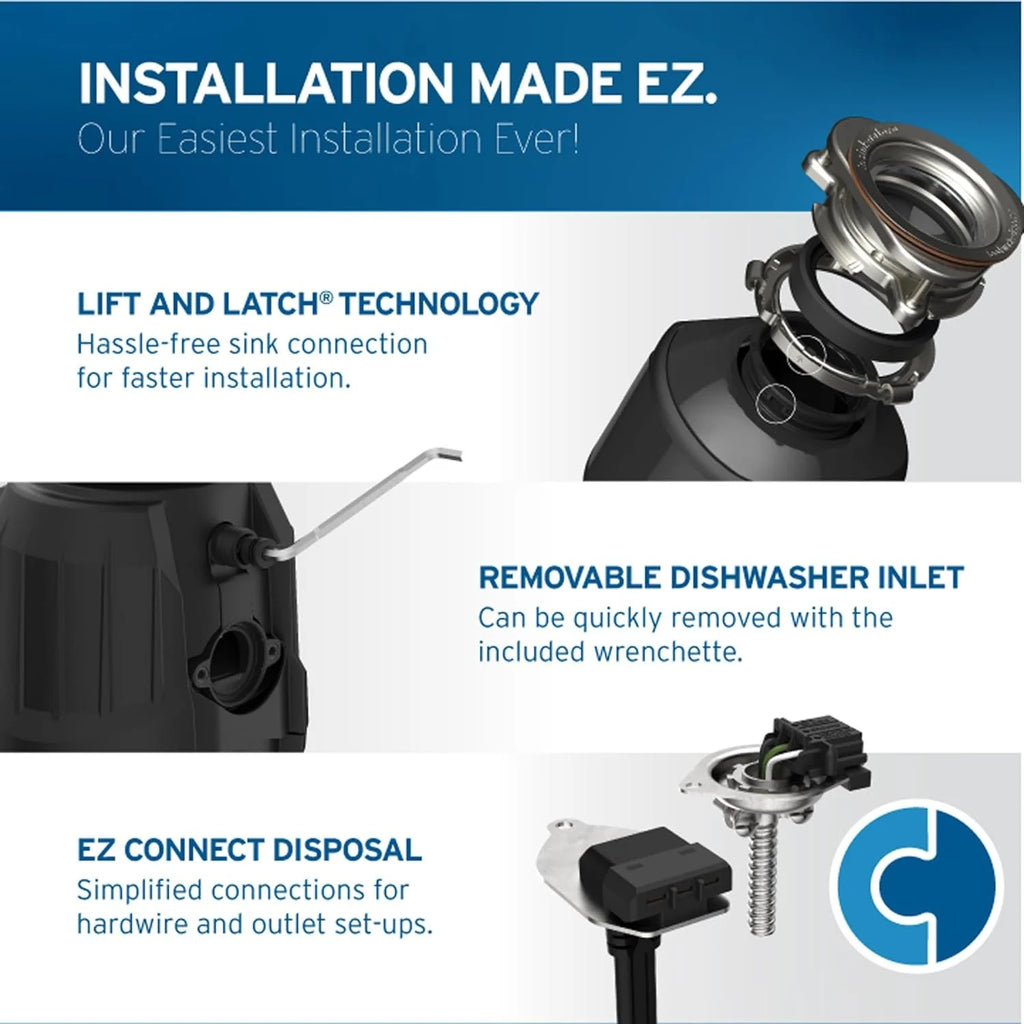 1 HP Continuous Feed Garbage Disposal L59044