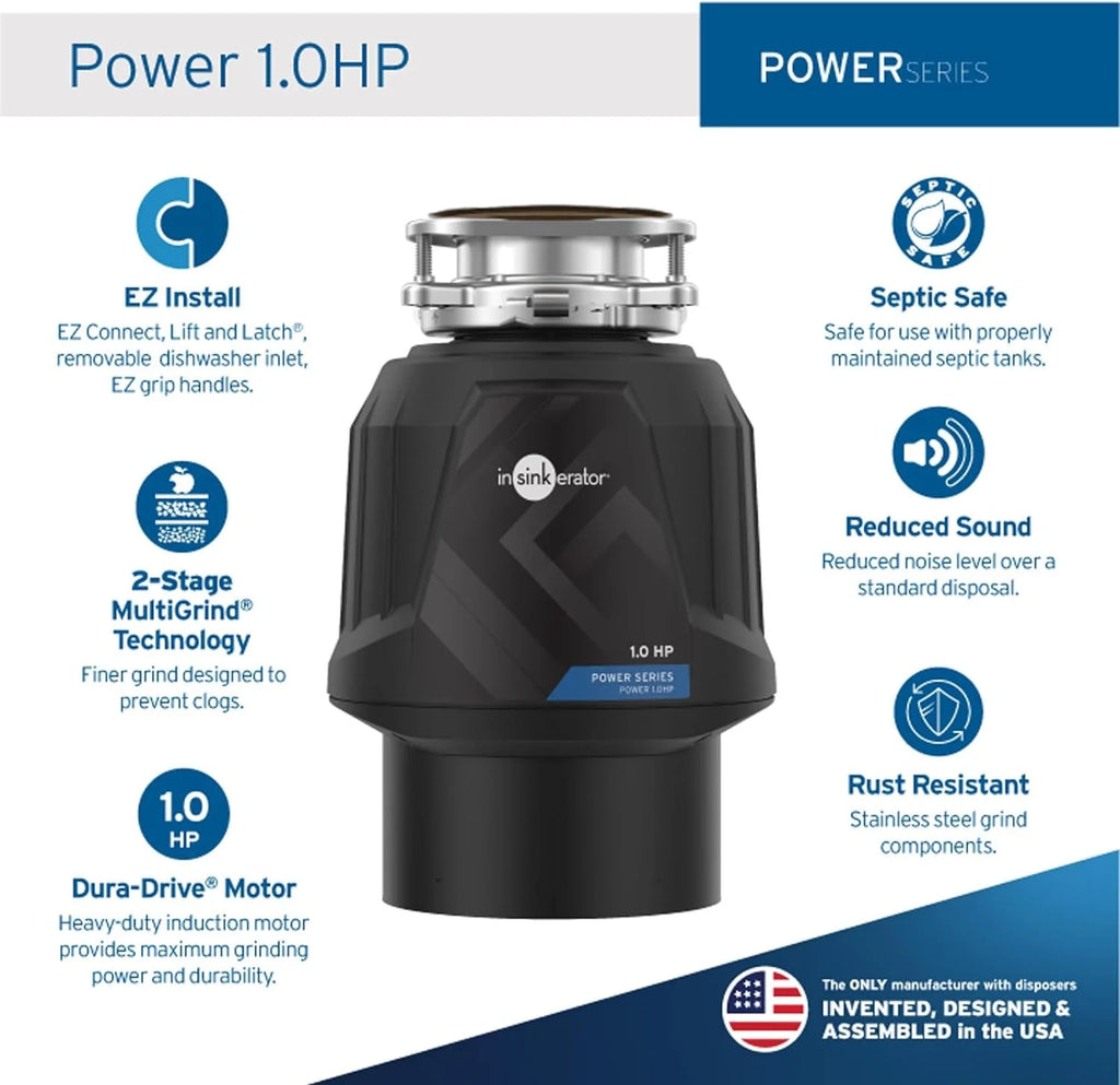 1 HP Continuous Feed Garbage Disposal L59044