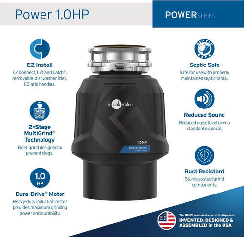 1 HP Continuous Feed Garbage Disposal L59044