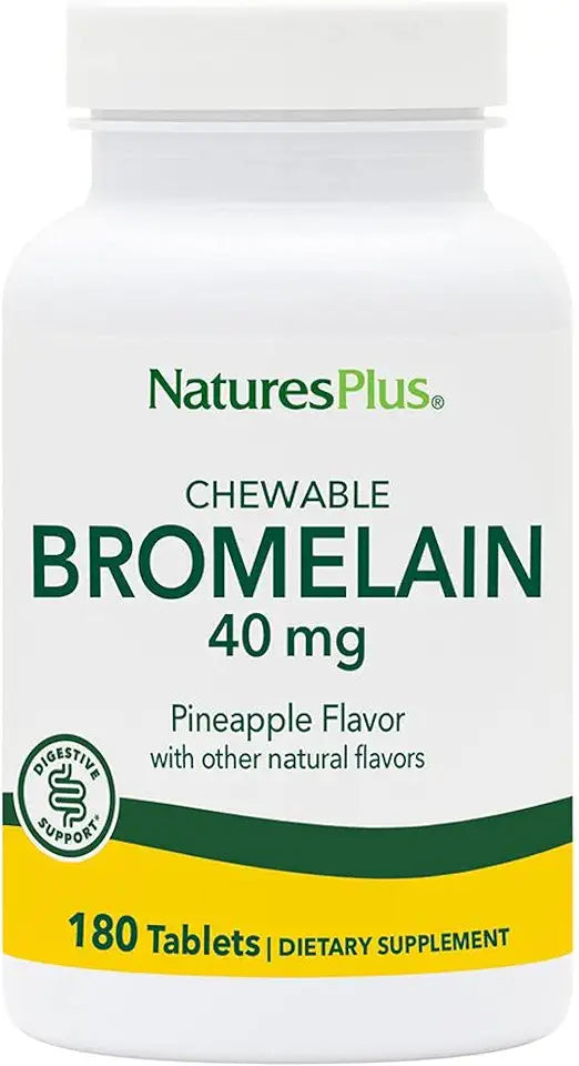 Chewable Bromelain 40 mg Proteolytic Enzyme Supplement 180 Tablets X326