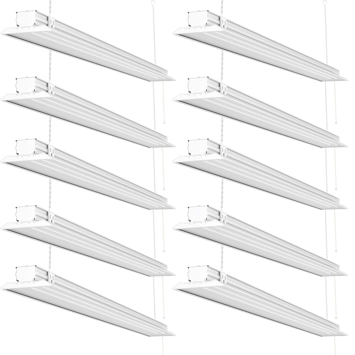 10 Pack Flat LED Shop Light Fixture 40W 5000K Daylight C2327